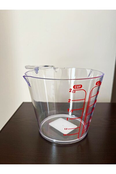 DİBA AVM Transparent Measuring Cup with Handle and Scale 500 ml 1 PC