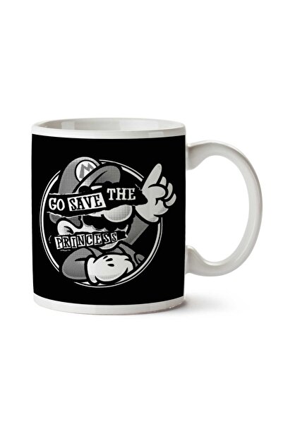 ART HEDİYE كوب ماريو بيستولز God Save The Princess مطبوع على الجانبين