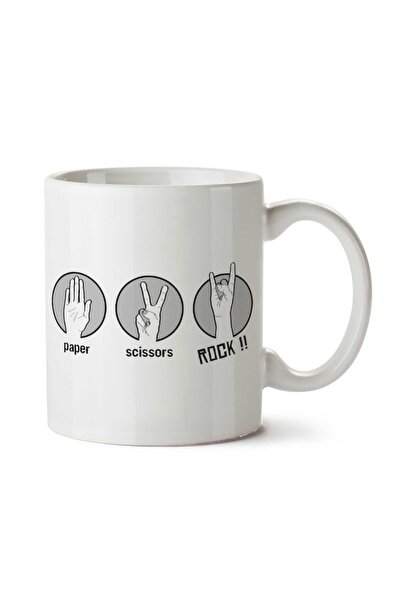 ART HEDİYE مقص ورقي من الورق مع كوب مطبوع على الجانبين