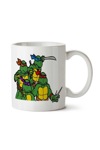 ART HEDİYE كوب بطبعة سلاحف النينجا 3 على الجانبين