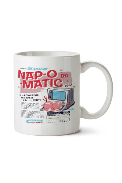 ART HEDİYE كوب Nap-O-Matic مطبوع على الجانبين