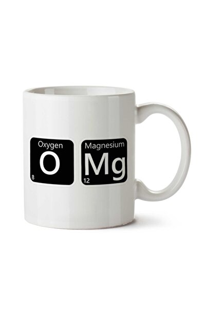 ART HEDİYE OMG My God Periodic Ruler OMG Two Side Printed Mug