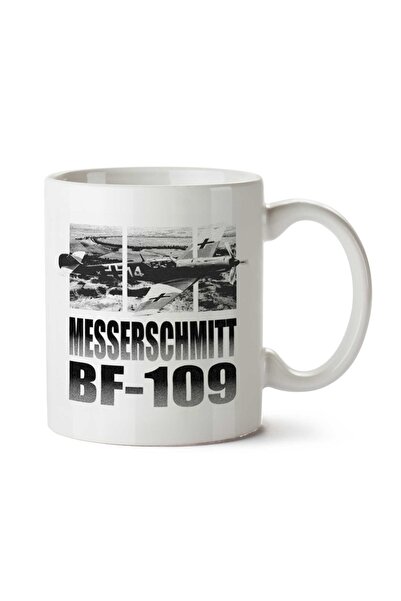 ART HEDİYE كوب مطبوع على الجانبين من Messerschmitt BF-109