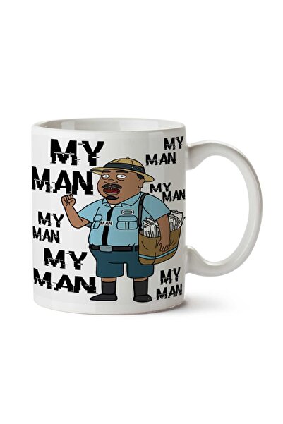 ART HEDİYE كوب مطبوع على الجانبين من My Man