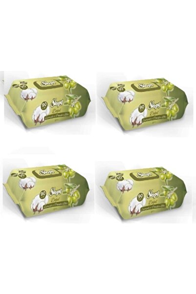 Sleepy مناشف مبللة بزيت الزيتون من التسعينيات - مجموعة من 4 قطع