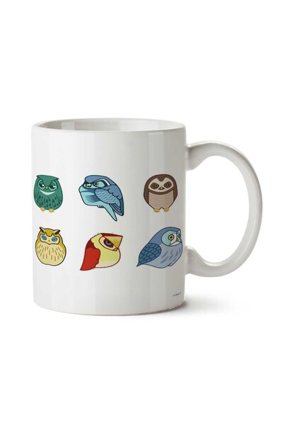 ART HEDİYE كوب على شكل بومة غاضبة مطبوع على الجانبين