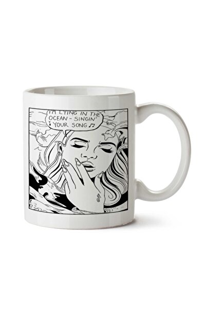 ART HEDİYE LANA DEL REY Cartoon Two Side Printed Mug Cup