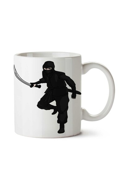 ART HEDİYE كوب Ninja-PNG-Pic مطبوع على الجانبين