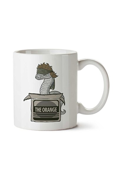 ART HEDİYE كوب ميتال جير سوليد سنيك برتقالي مطبوع على الجانبين