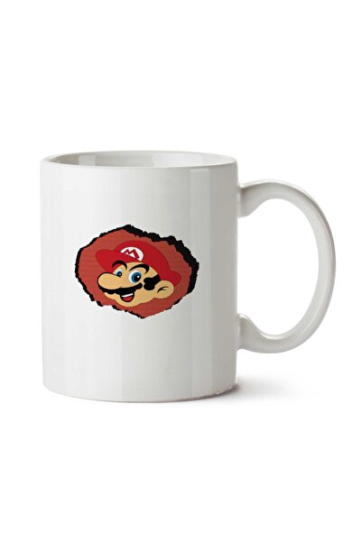 ART HEDİYE كوب مطبوع عليه شخصية ماريو المبتسمة على الجانبين