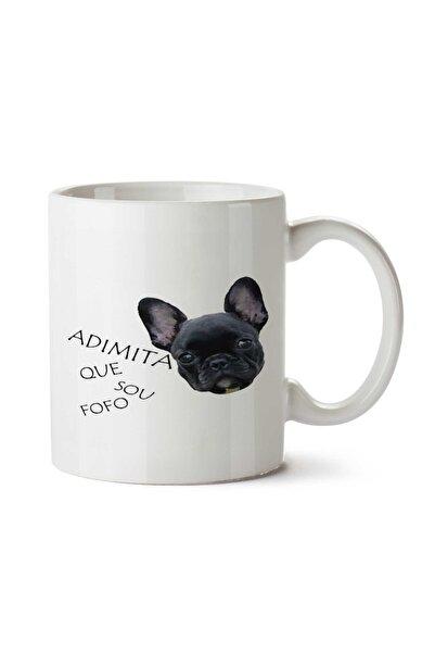 ART HEDİYE كوب بولدوج فوفو مطبوع على الجانبين