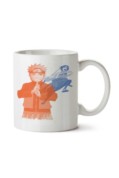 ART HEDİYE NARUTO E SASUKE Two Sided Printed Mug