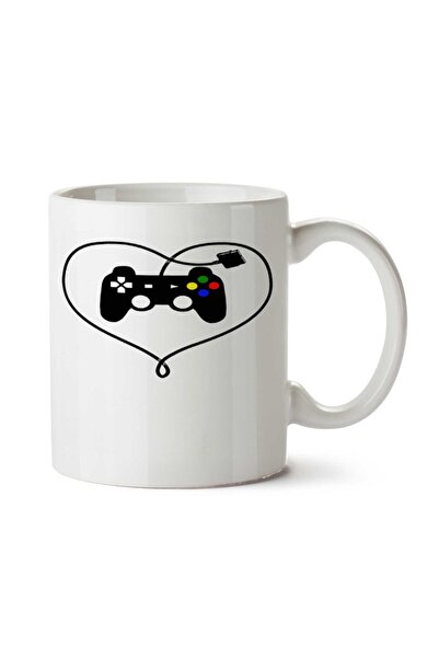 ART HEDİYE كوب مطبوع على الجانبين من Love Game