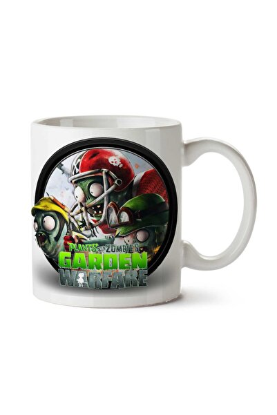 ART HEDİYE كوب مطبوع عليه النباتات والزومبي حديقة الحرب