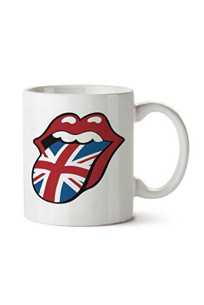 ART HEDİYE Musica (Lingua rolling stones) two Sided Printed Mug Cup