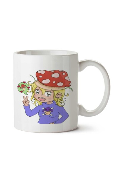 ART HEDİYE كوب MushDead مطبوع على الجانبين