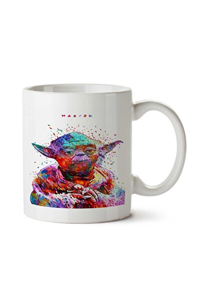 ART HEDİYE كوب ماستر يودا ستار وورز مطبوع على الجانبين