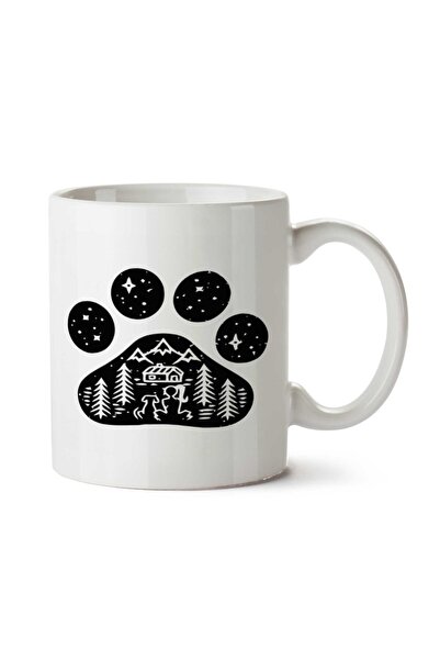 ART HEDİYE كوب مطبوع على الجانبين من My Dog My Friend Paw