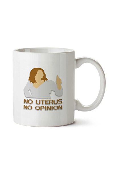 ART HEDİYE كوب مطبوع على الجانبين من Rachel Green - No Uterus No Opinion