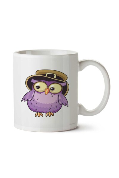 ART HEDİYE قبعة على شكل بومة owl مطبوعة على الجانبين