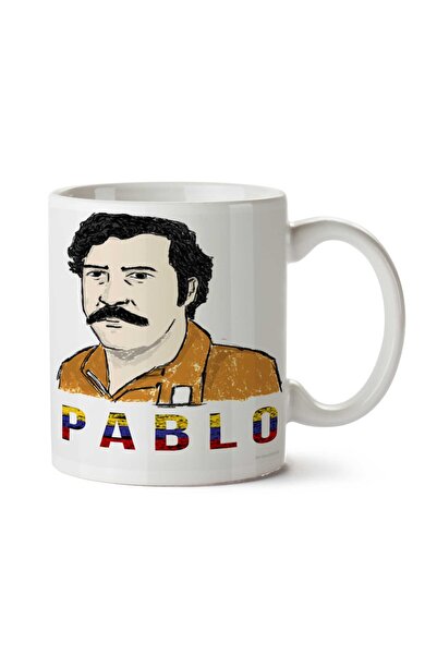 ART HEDİYE كوب بطبعة زيتية على الجانبين من بابلو إسكوبار