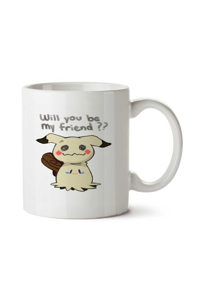 ART HEDİYE Mimikyu Will Be My Friend Two Sided Printed Mug