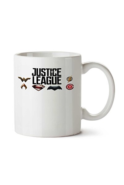 ART HEDİYE كوب مطبوع عليه شعار Liga da Justice Heroes على الجانبين