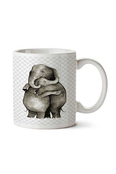 ART HEDİYE عزيزي الفيل الفيل التوضيح كوب مطبوع على الجانبين