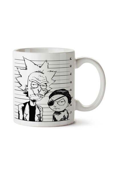 ART HEDİYE كوب ريك سانشيز مورتي سميث بغطاء للرأس مطبوع على الجانبين