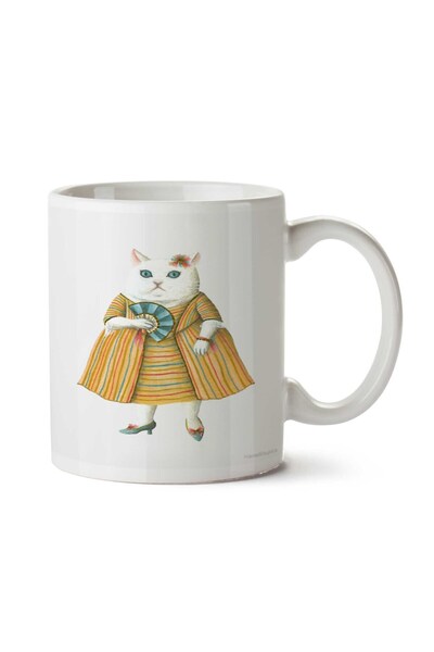 ART HEDİYE كوب مطبوع على الجانبين من Mademoiselle Cat