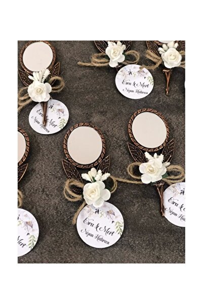 Masalsı Concept 10 Adet Metal Melekli Ayna söz nişan hediyesi düğün hediyesi ...