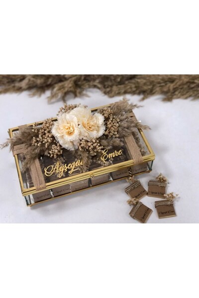 Masalsı Concept 80 Adet kız isteme çikolatası cipso süslemeli