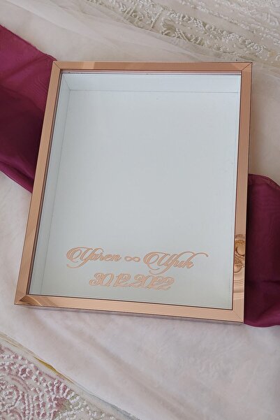 Verda Çerçeve 40x50 Cm Cadru de memorie Deep Rose acoperit cu plexiglas Rosegold fără LED! Cutie de trandafiri