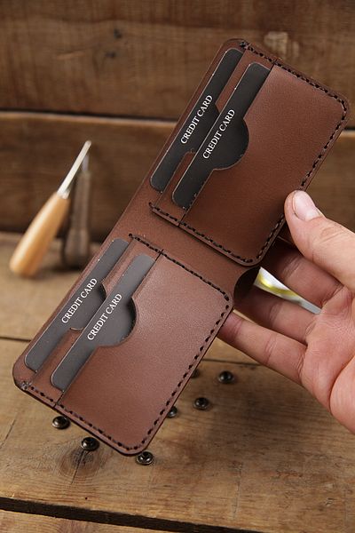 New Coast Leather 1900's Μινιμαλιστικό Δερμάτινο Ανδρικό Πορτοφόλι