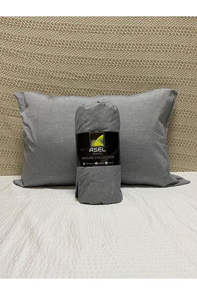 Skyline ملاءة سرير مطاطية مزدوجة (BATTAL) 2 قطعة كيس وسادة 180x200 30 لون سادة Lcc02 Lad02