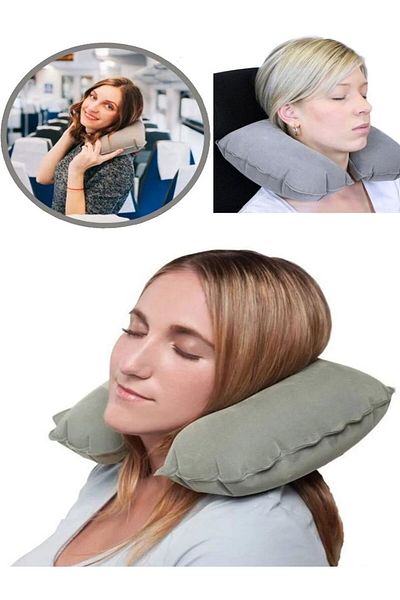Özasya AVM Car Pillow Inflatable Travel Pillow Auto Pillow Neck Pillow Travel Type Pillow