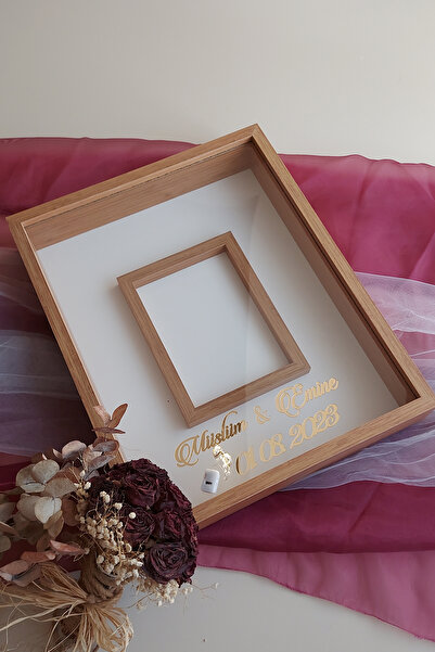 Verda Çerçeve 40x50 Cm Bambu Fotoğraf Bölümlü Anı Çerçevesi! Ledli Ve Isimli ...