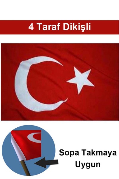 Liggo 50x75 Cm Türk Bayrağı 1. Sınıf Alpaka Kumaş