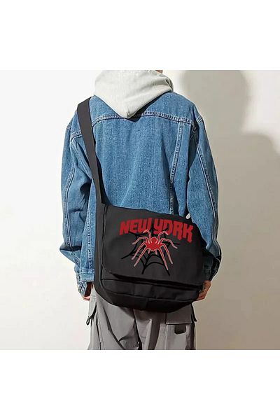 DEEFWEAR Geantă New York Spider Black Messenger