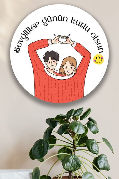 Nod Stylish Wooden Painting for Lover, Lover Ornament, Gift Stylish Design