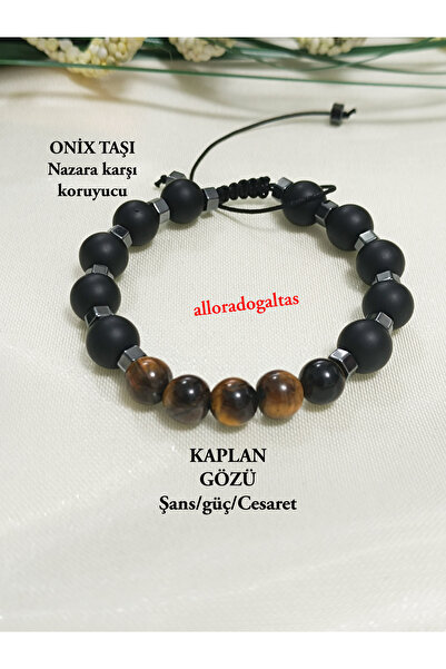 Kaplan Gözü Mat&onix Taşı Bileklik