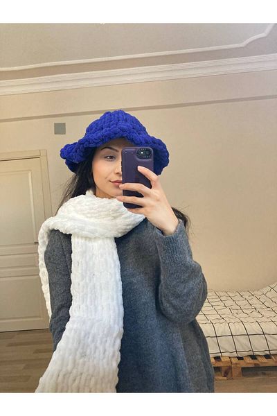Moda Biçer Hand Knitted Bucket Hat Beanie