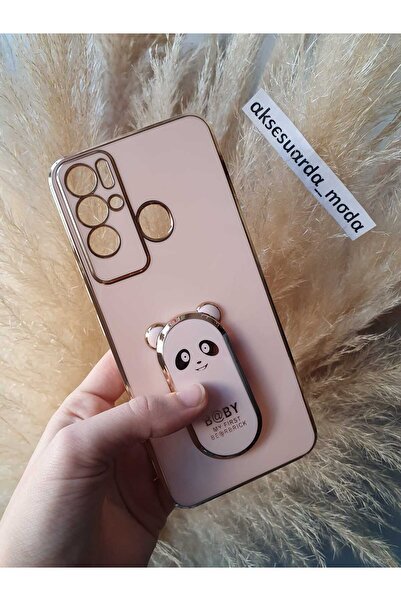 Aksesuarda Moda حافظة TECNO POVA NEO المتوافقة مع الباندا المقطوعة بالليزر مع...