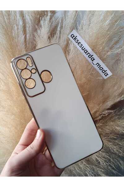 Aksesuarda Moda جراب TECNO POVA NEO متوافق مع اللون الذهبي ومزخرف بقطع الليزر...