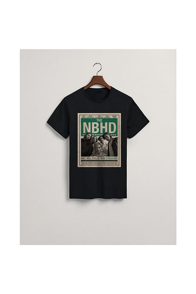 MarkaTurko Tricou cu design special din bumbac pieptănat negru Nbhd 2704-92