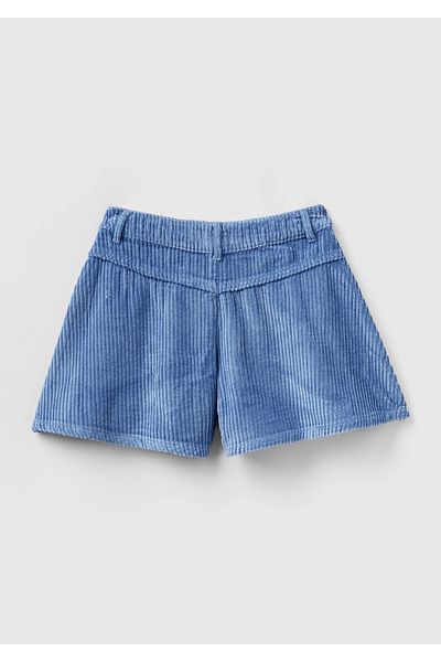 United Colors of Benetton Mini pantaloni scurți din catifea albastră - Fată, BE Brodat Airman