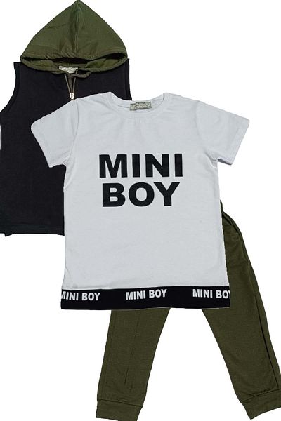 Riccotarz Σετ φόρμας για αγόρια Mini Size Text Printed Green