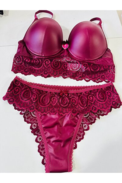 ECEM YILDIZ ecem yıldızı deri destekli sütyen takım