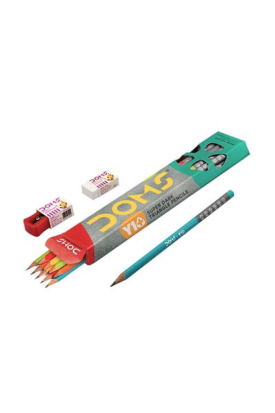 Bigpoint Doms Y1 Pencil 12 Pack Eraser Pencil Sharpener