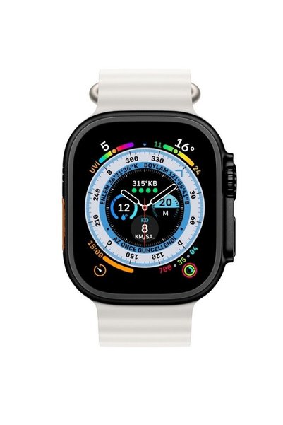 Watch 8 T800 Ultra 45mm 1.99 inç Tüm Telefonlarla Uyumlu Gümüş Kasa Akıllı Saat Kordon Hediyeli